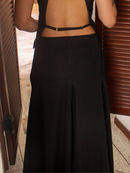 Grandiflora Maxi Skirt - Negro