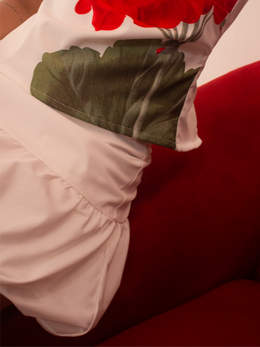 Grandiflora Mini Skirt - Blanco