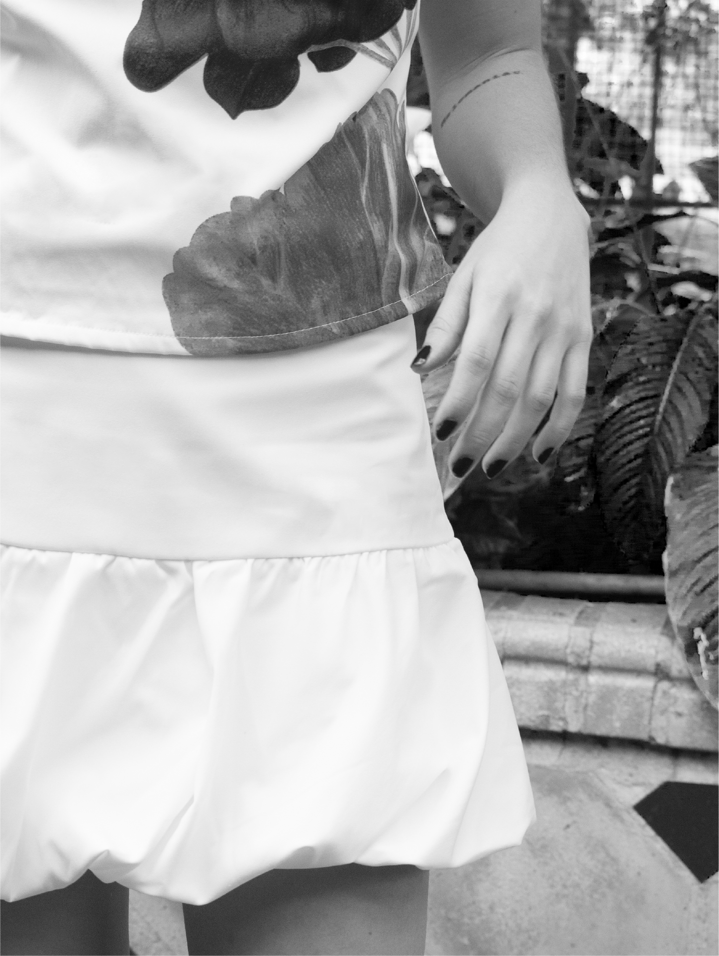 Grandiflora Mini Skirt - Blanco