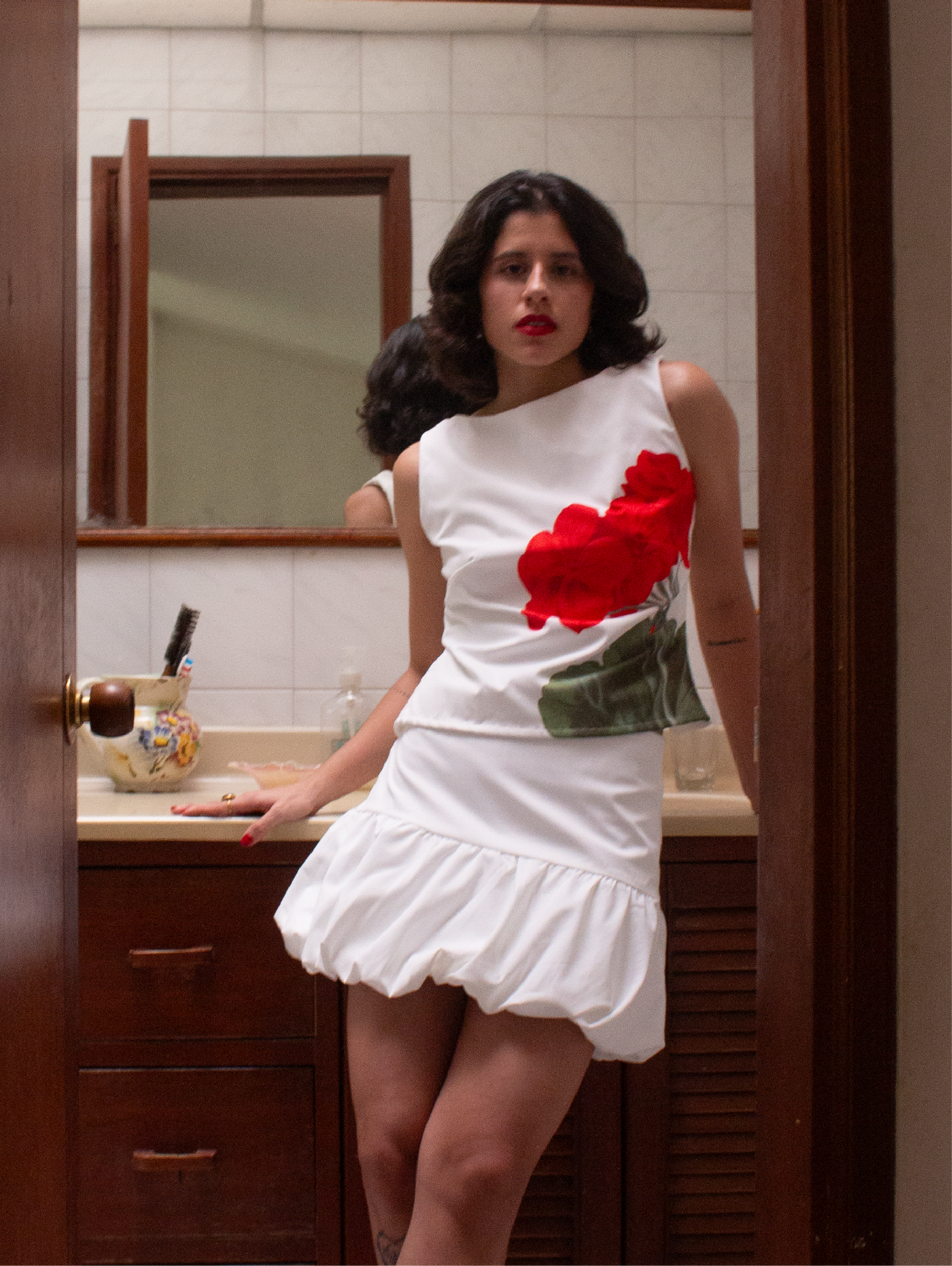 Grandiflora Mini Skirt - Blanco